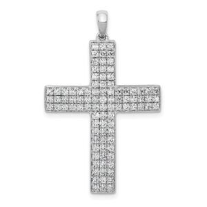 14K White Gold Lab Grown Diamond Latin Cross: A Stylish and Sustainable Pendant